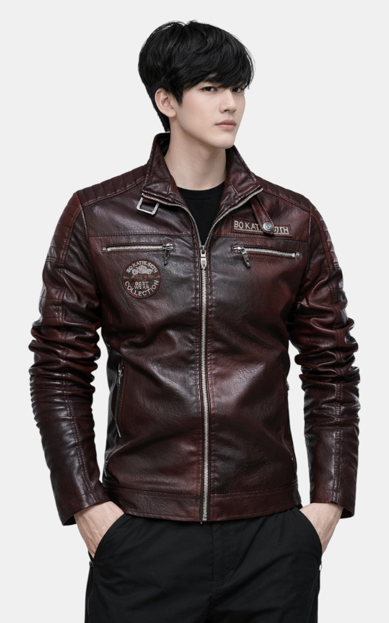 Classic Motorcycle PU Jacket