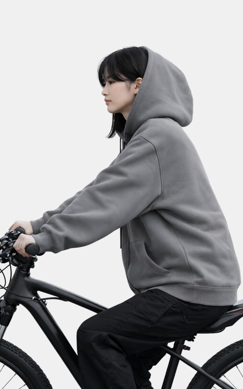 Casual Streetwear Zip-Up Hoodie