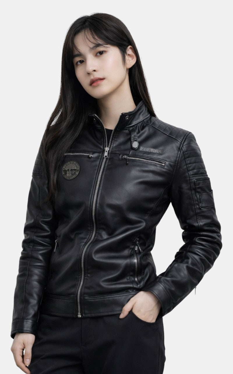 Autumn Winter PU Leather Motorcycle Jacket – Slim Biker Style
