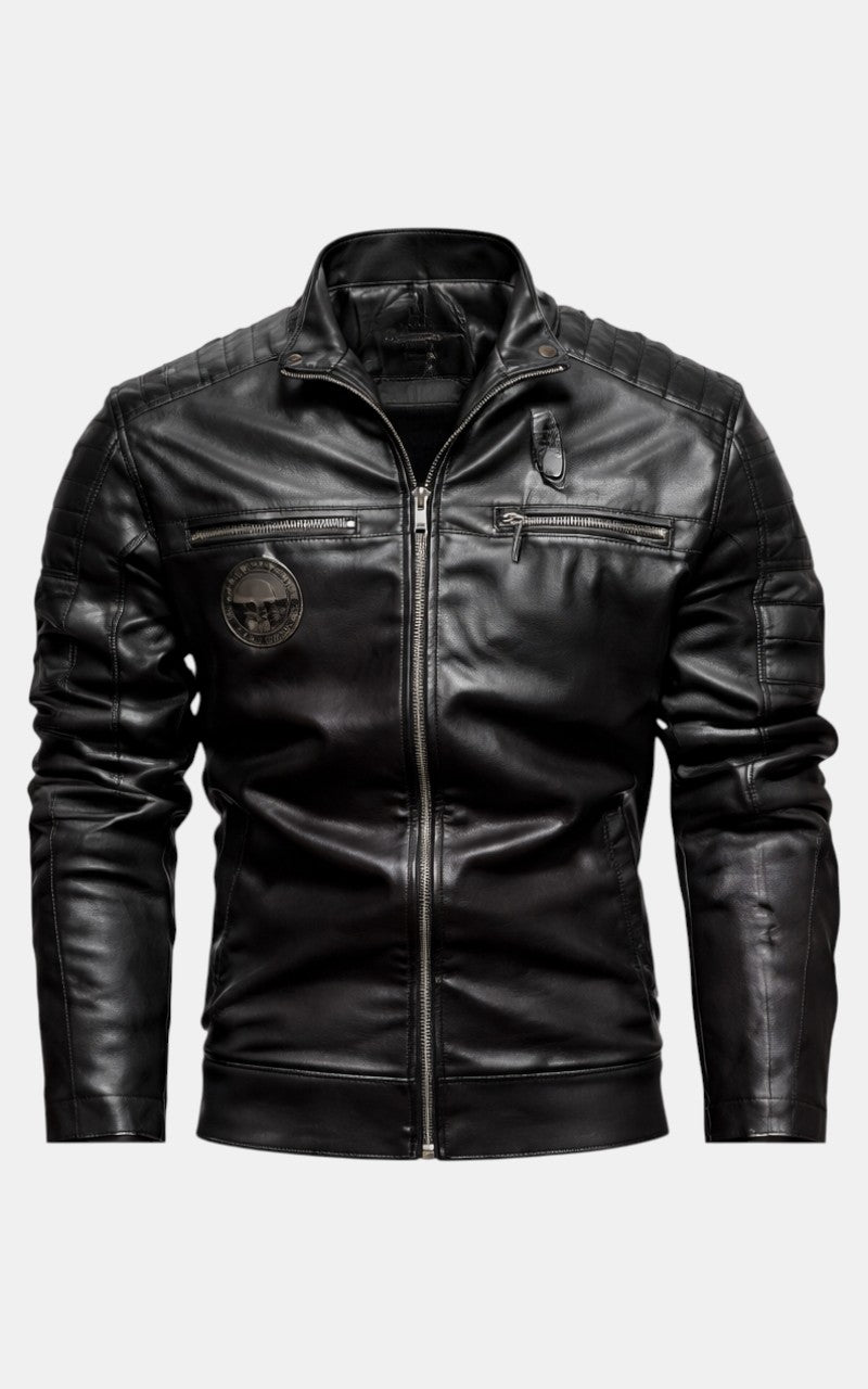 Autumn Winter PU Leather Motorcycle Jacket – Slim Biker Style