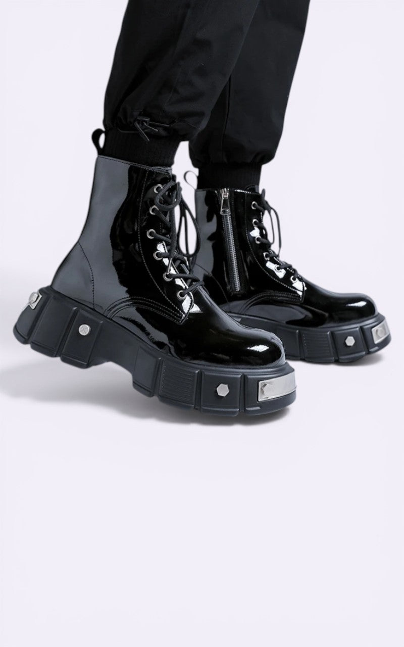 British Style Platform Ankle Boots