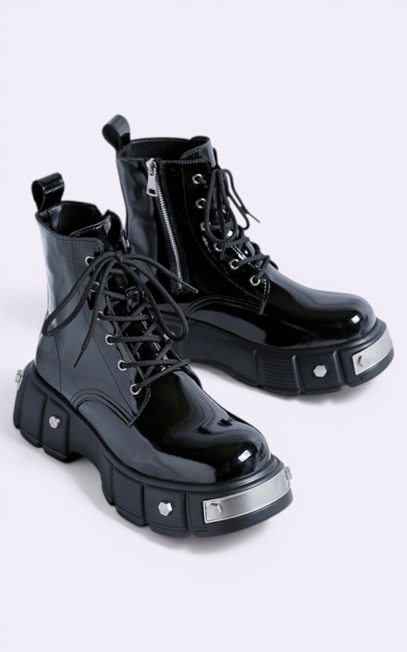British Style Platform Ankle Boots