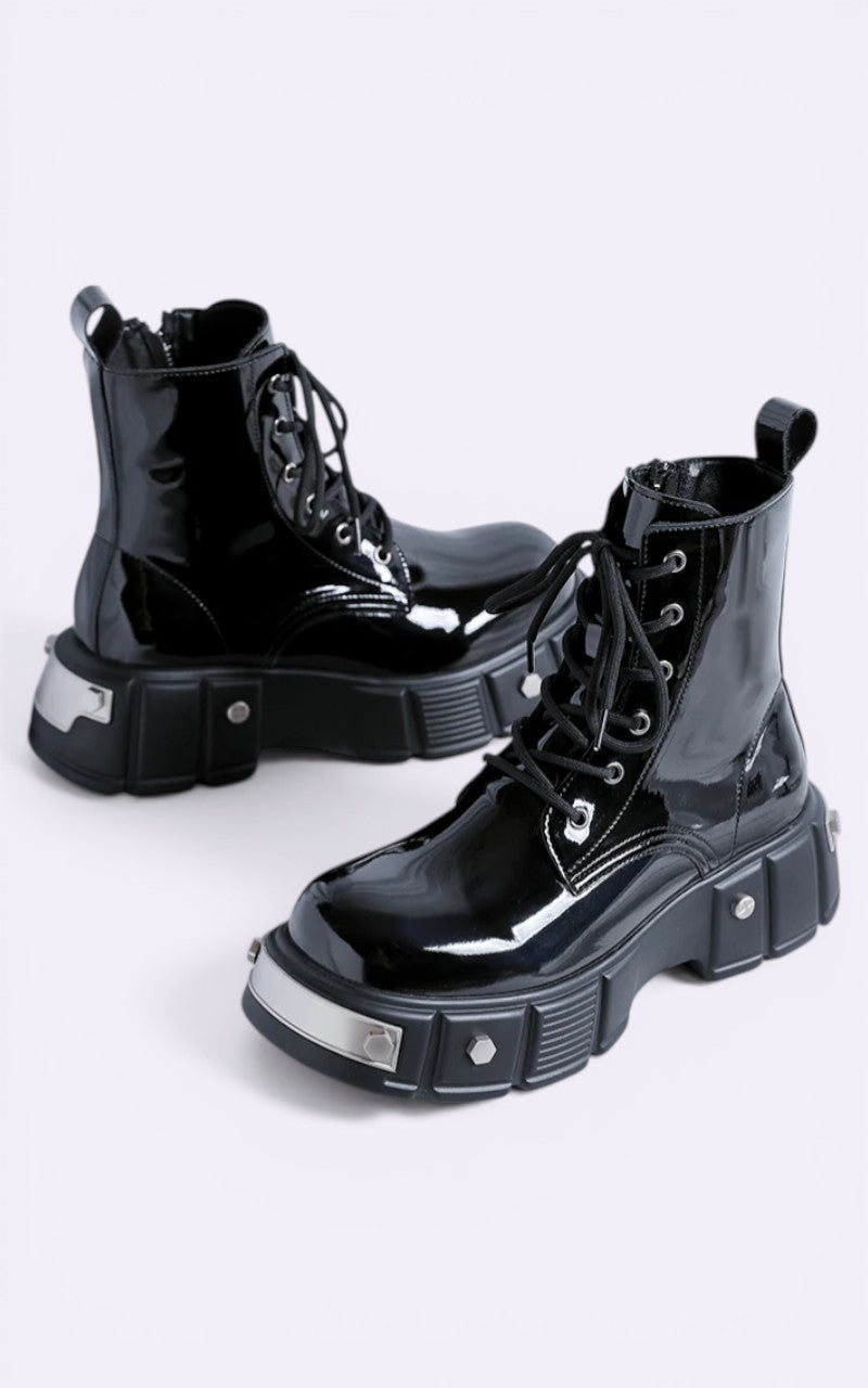 British Style Platform Ankle Boots
