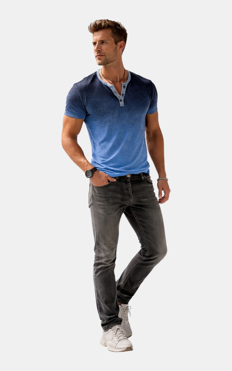 CHRONOS VINTAGE 3D Henley Tee