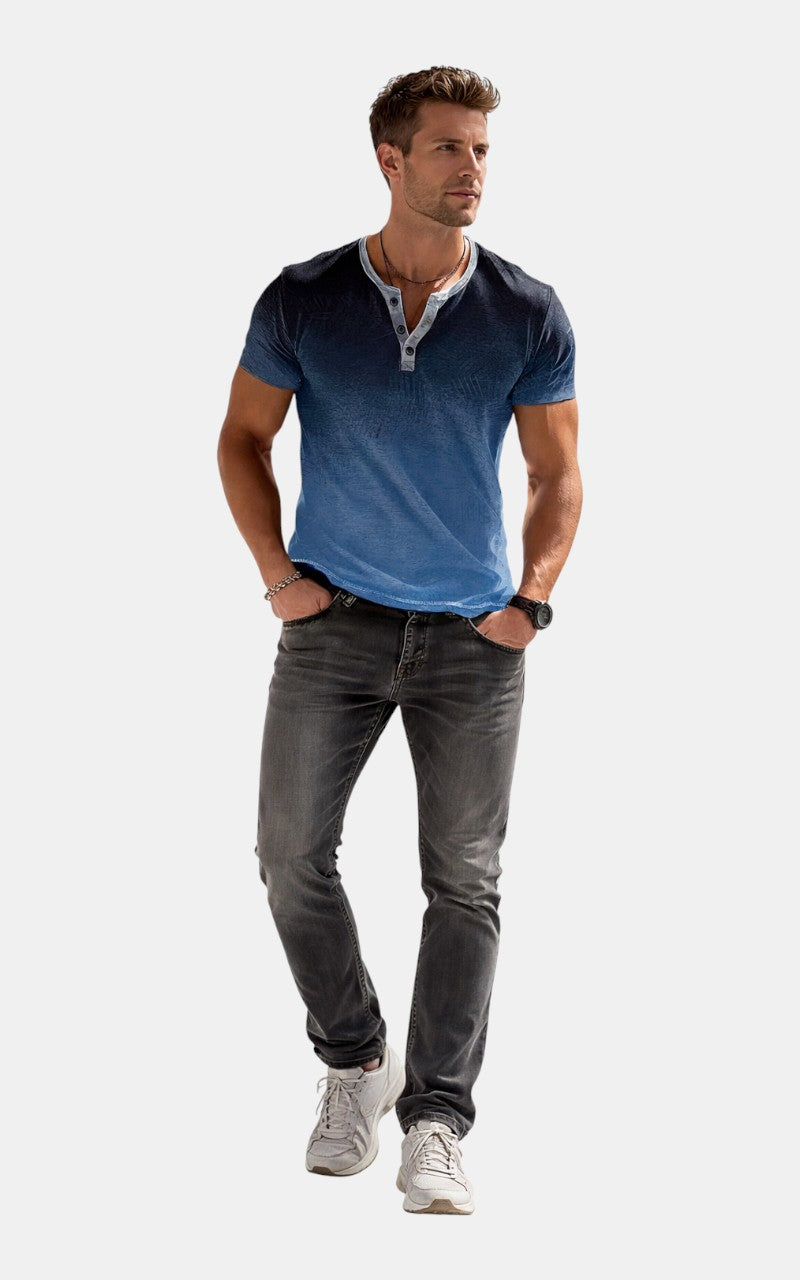 CHRONOS VINTAGE 3D Henley Tee