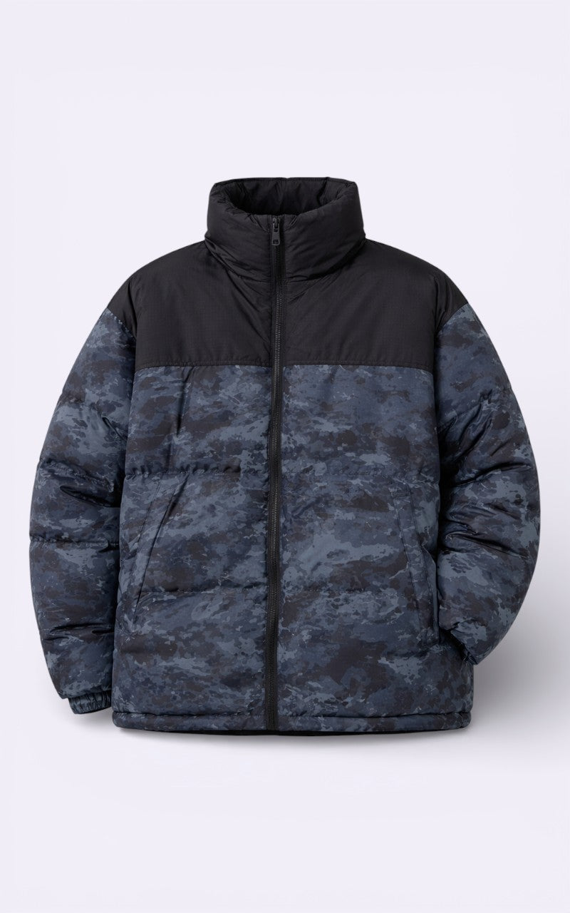 Camouflage Stand-Collar Down Jacket