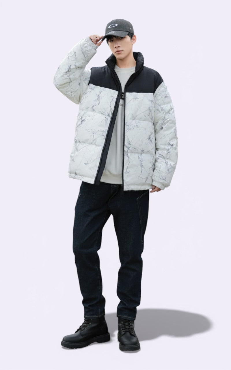 Camouflage Stand-Collar Down Jacket