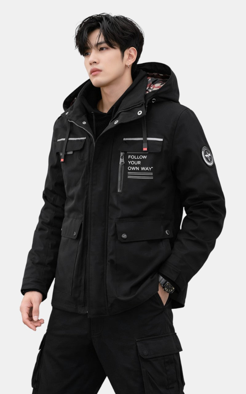 Casual Hooded Windbreaker Jacket