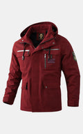Casual Hooded Windbreaker Jacket – Waterproof Fleece-Lined Winter Coat