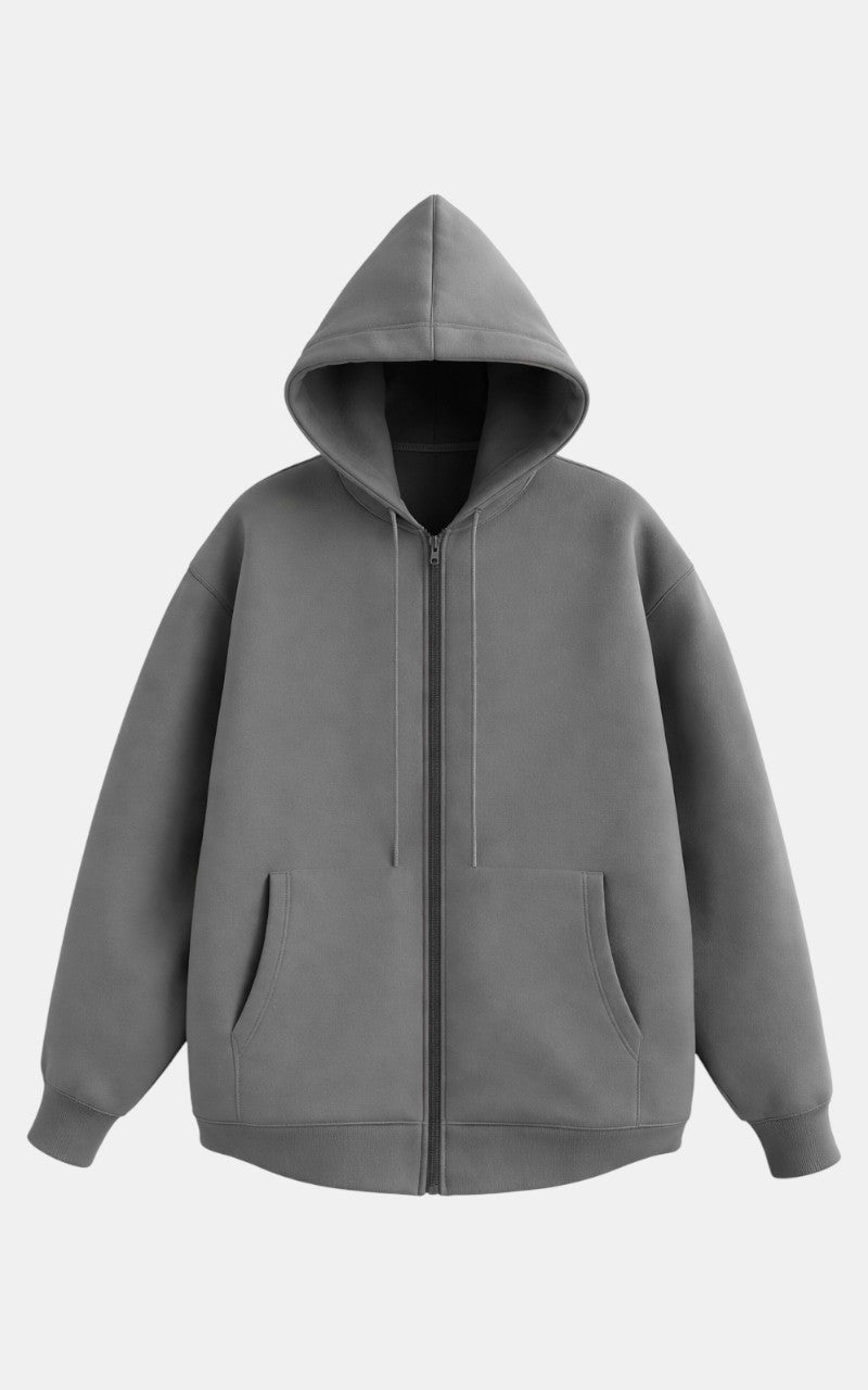Casual Streetwear Zip-Up Hoodie
