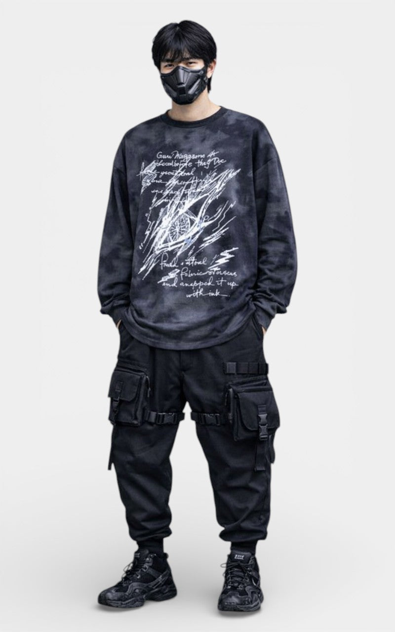 Y2K Techwear Tie-Dye Tee