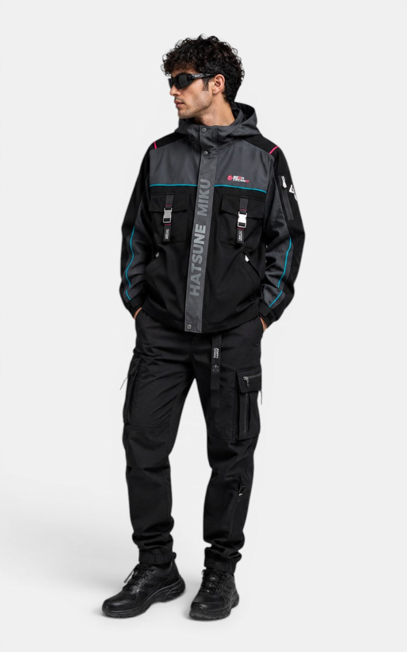 Neon Tech Hooded Windbreaker
