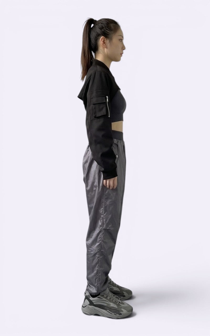 Cyberpunk Cropped Zip Top
