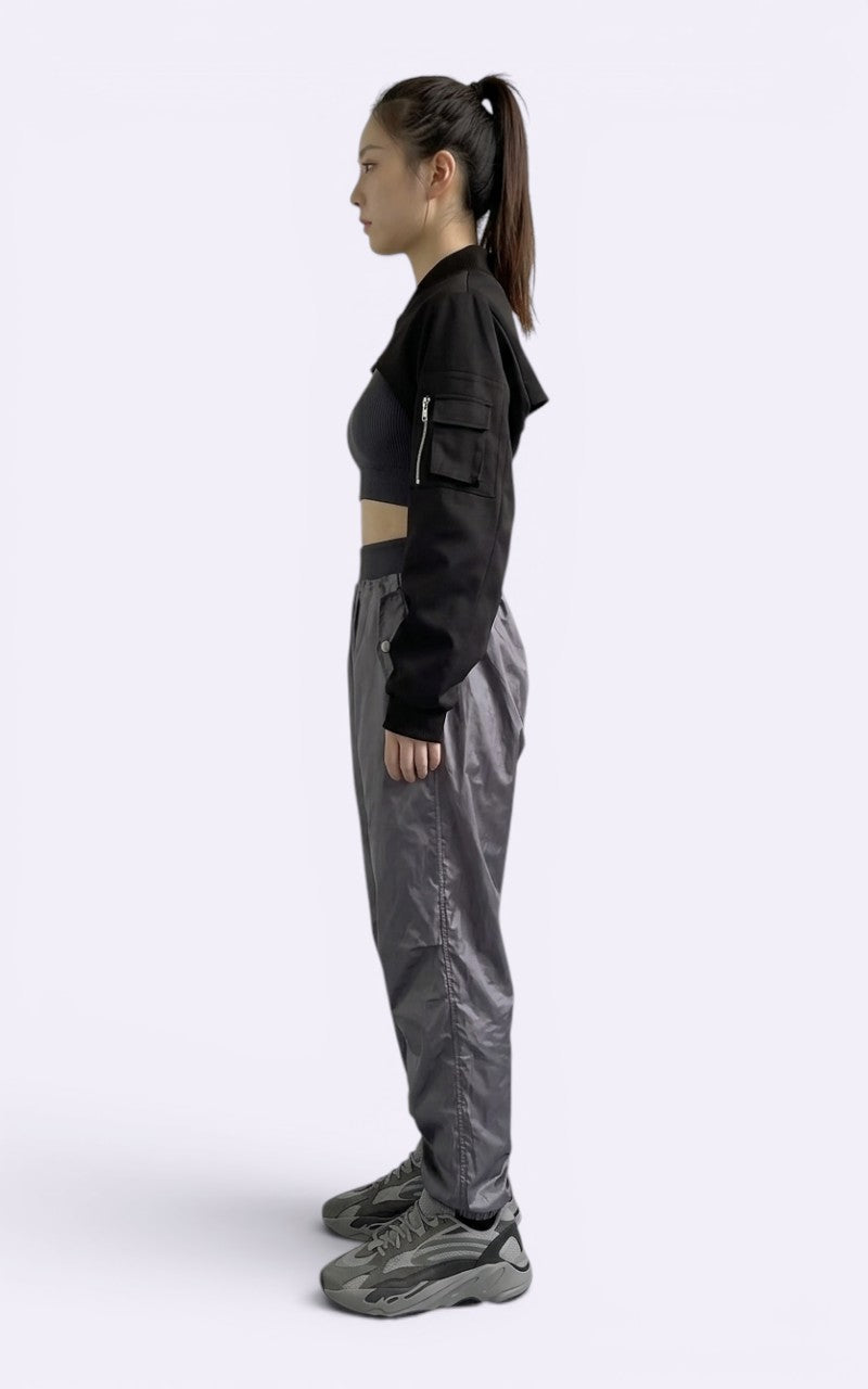 Cyberpunk Cropped Zip Top