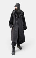 Dark Academia Hooded Trench Coat
