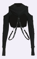 Dark Gothic Crop Hoodie