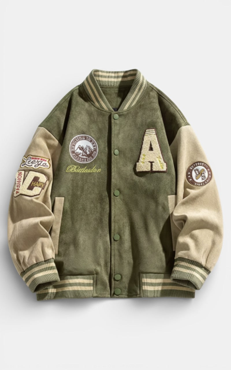 Embroidered Baseball Bomber Jacket