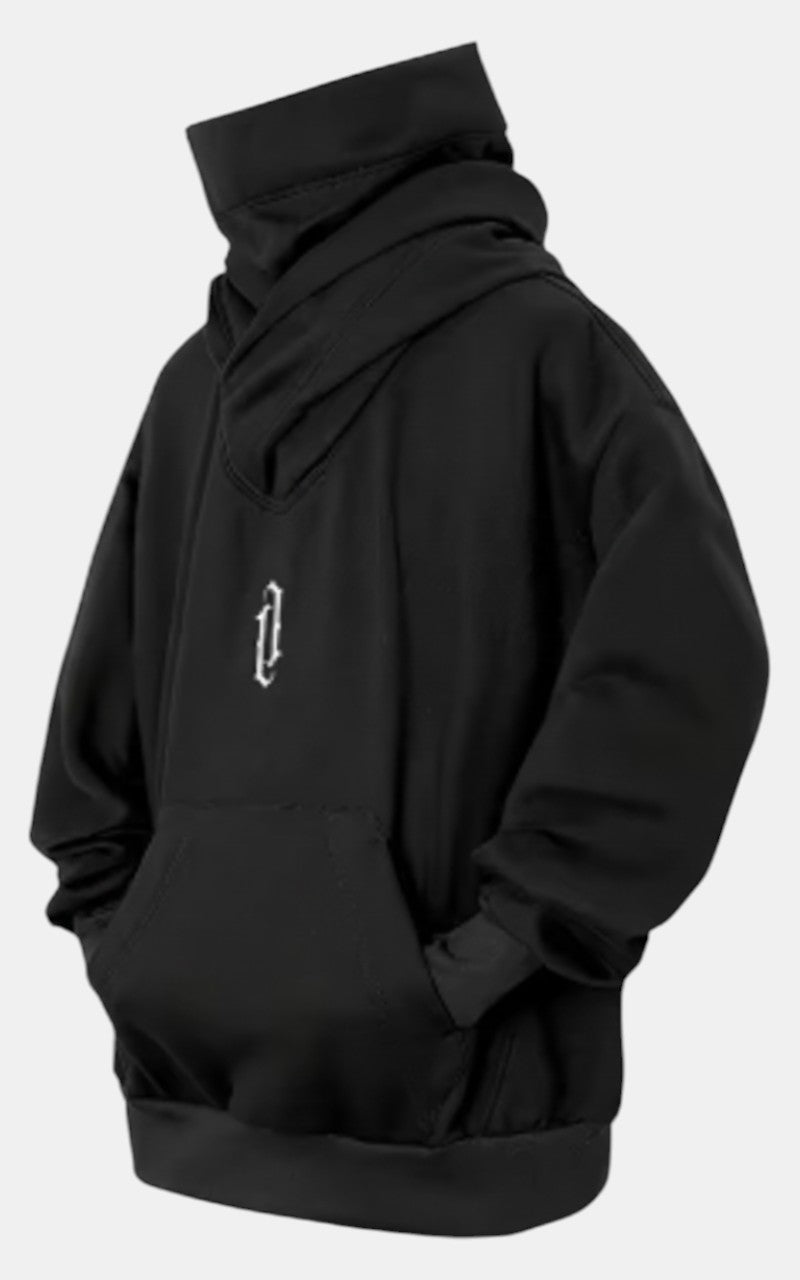 Embroidered Ninja Turtleneck Hoodie