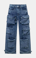 Gothic E-Girl Cargo Denim Pants