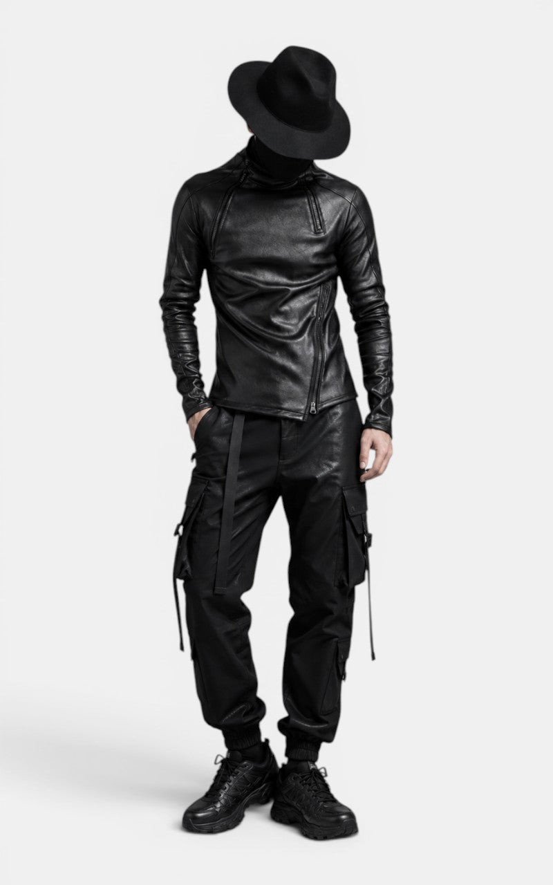Gothic Fleece Leather Jacket