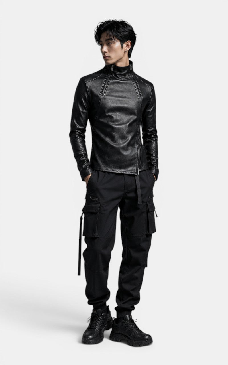 Gothic Fleece Leather Jacket