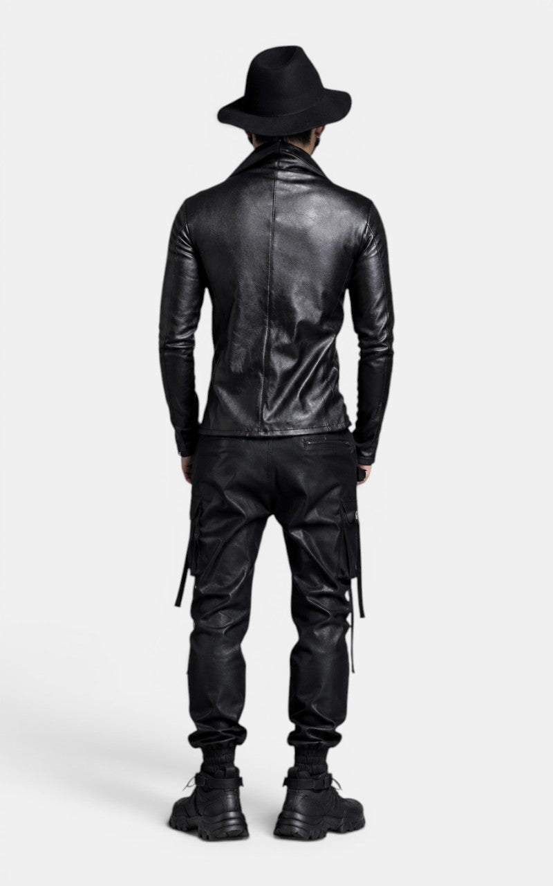 Gothic Fleece Leather Jacket