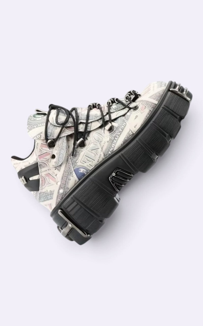 Gothic Metal Toe Sneakers