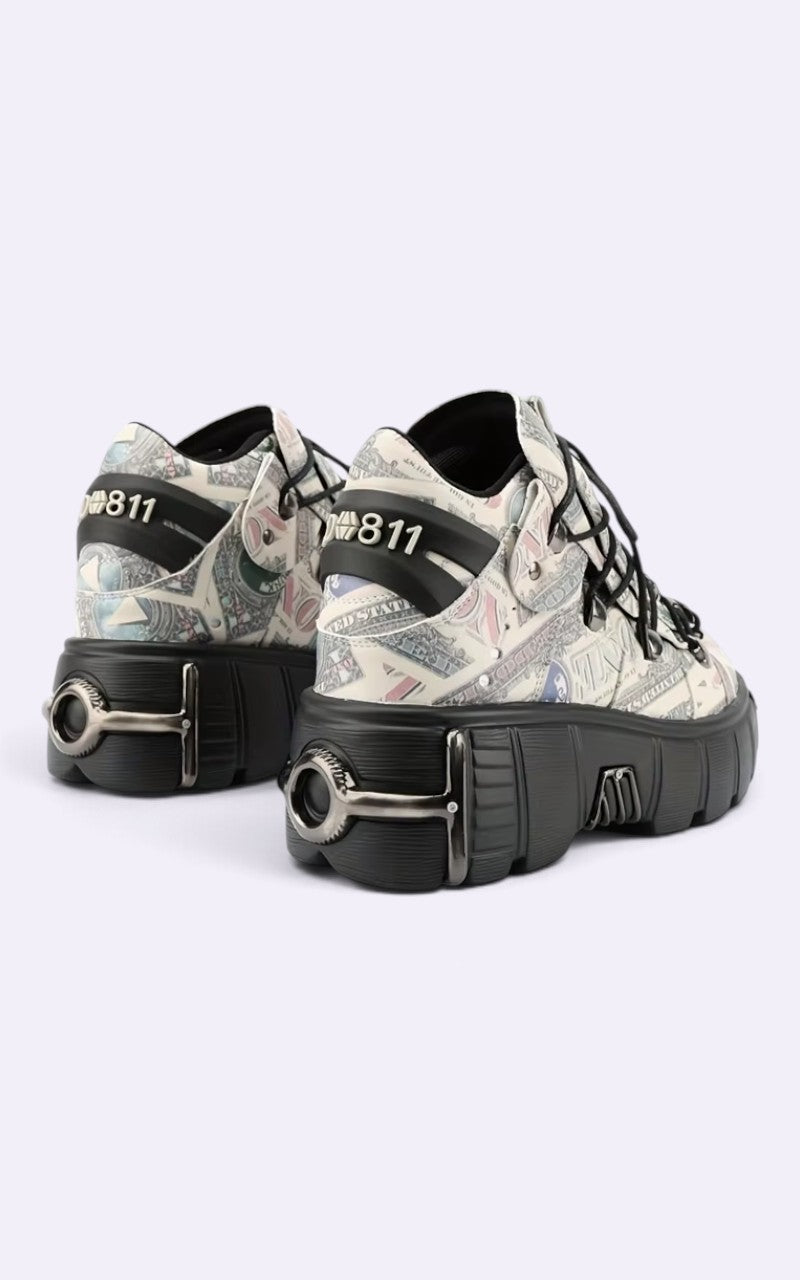 Gothic Metal Toe Sneakers
