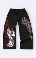 Gothic Punk Wide-Leg Sweatpants