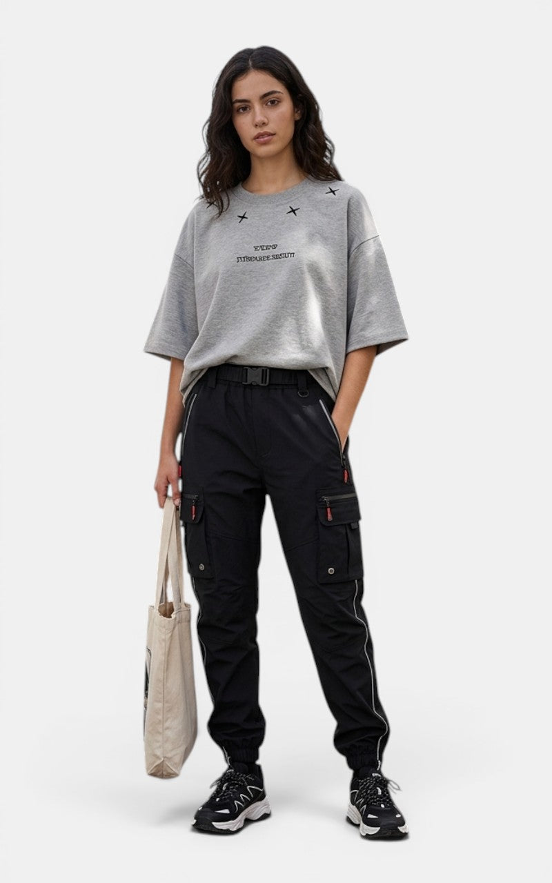 Gothic Star Embroidered T-Shirt