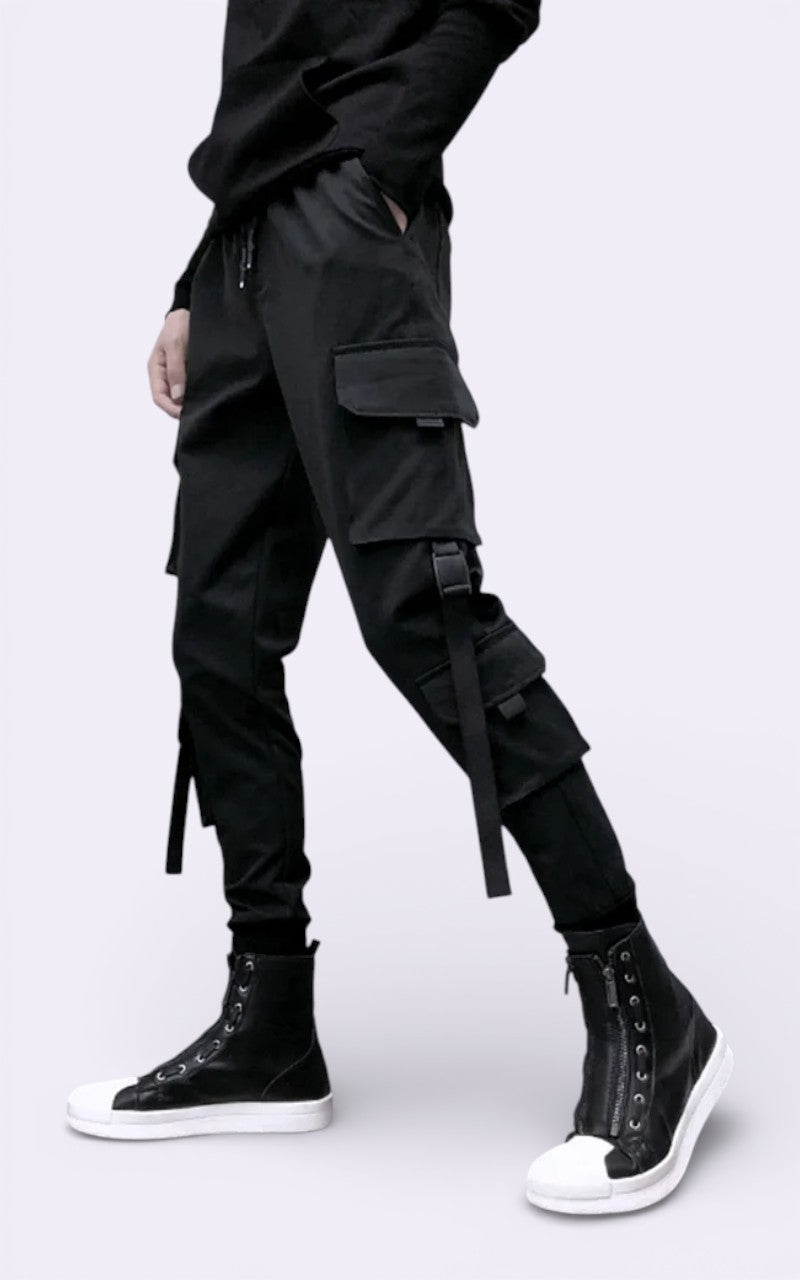 Hip Hop Black Cargo Pants