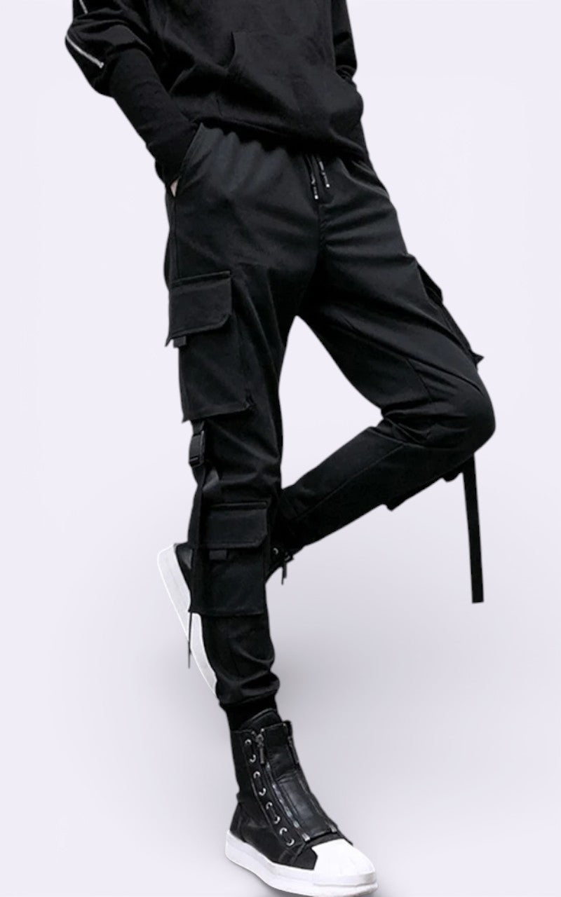 Hip Hop Black Cargo Pants