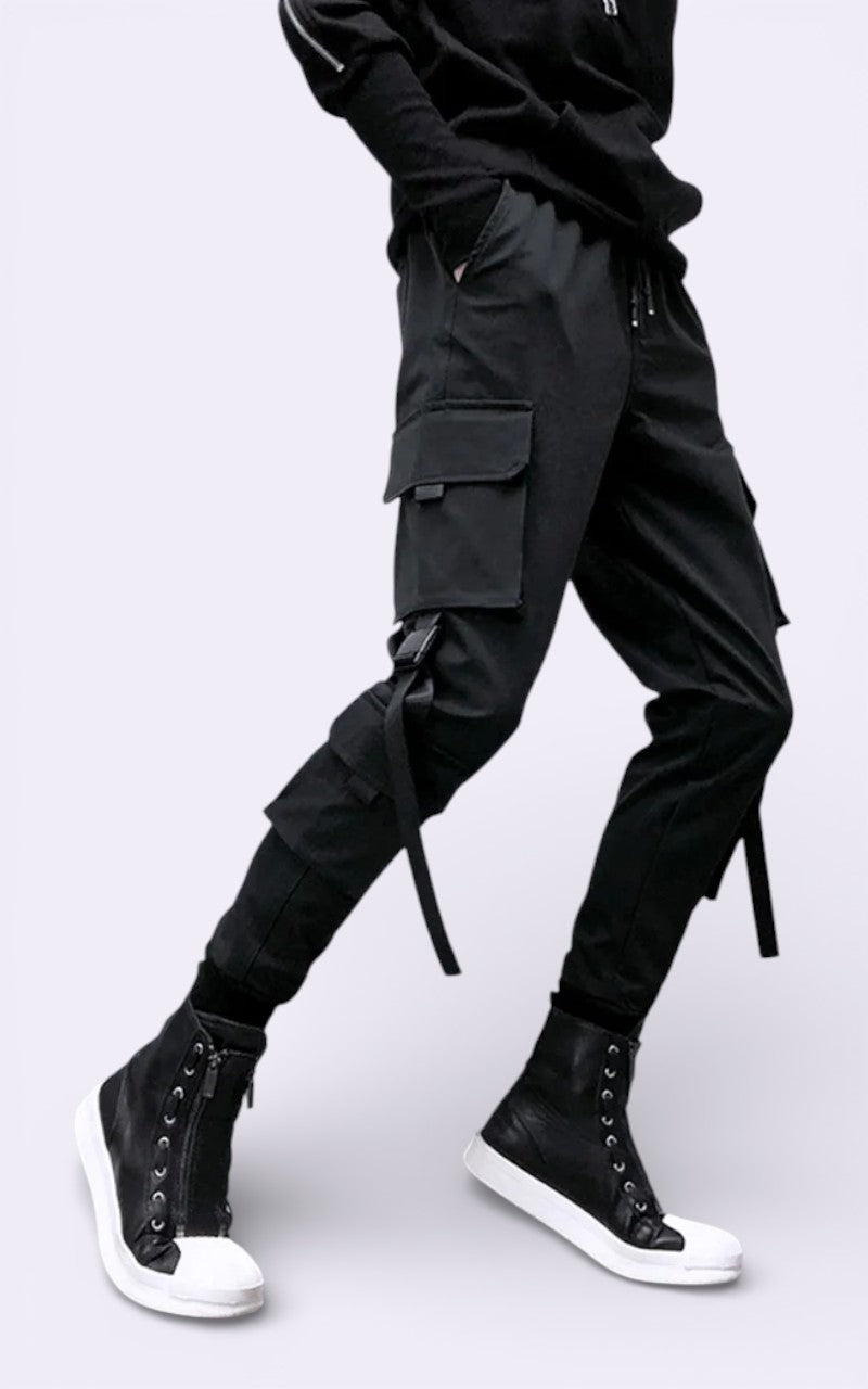 Hip Hop Black Cargo Pants
