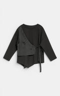 Irregular Bandage Long Sleeve Tee