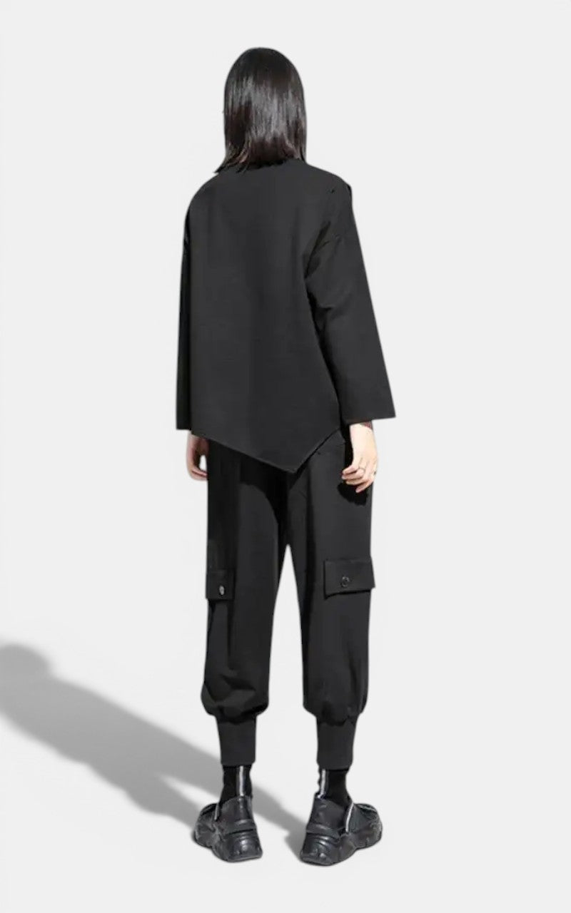 Irregular Bandage Long Sleeve Tee