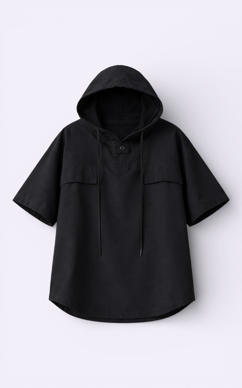 Korean Hooded Short Sleeve Tee