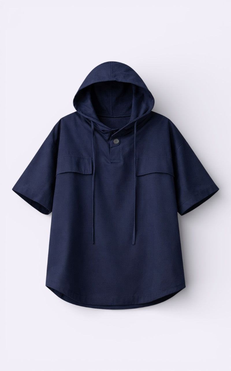 Korean Hooded Short Sleeve Tee