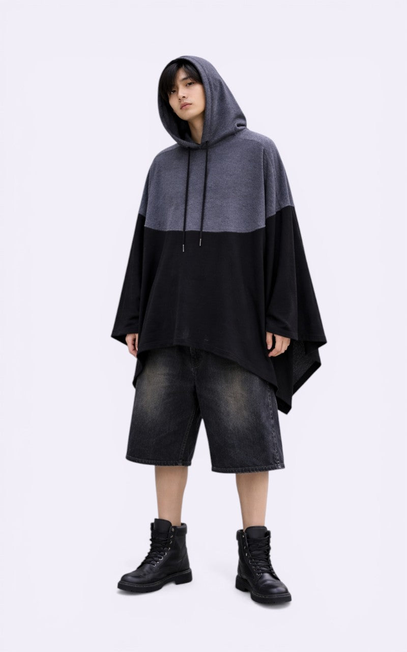 Korean Style Casual Techwear Poncho