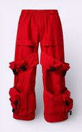 Lautaro Red Techwear Cargo Pants