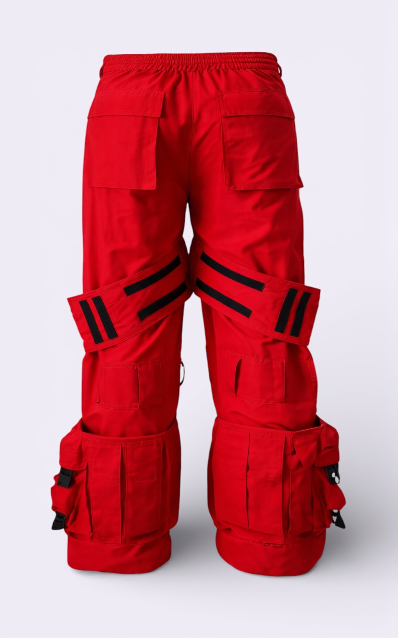 Lautaro Red Techwear Cargo Pants