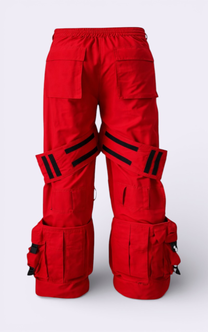 Lautaro Red Techwear Cargo Pants