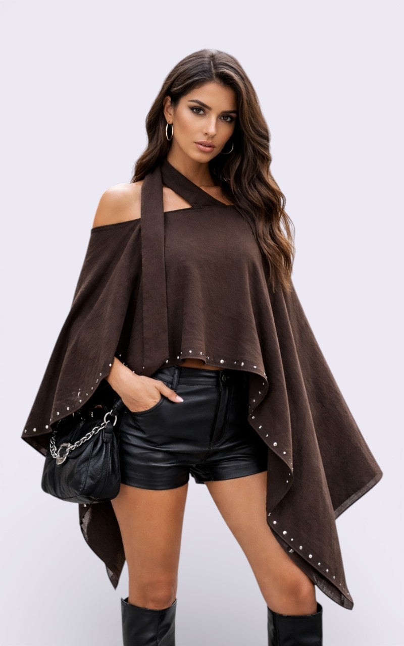 Loose Cropped Cloak Jacket