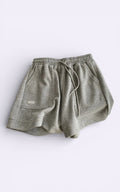 Loose Wide-Leg Drawstring Shorts