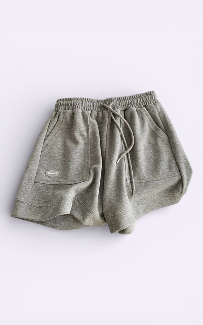 Loose Wide-Leg Drawstring Shorts