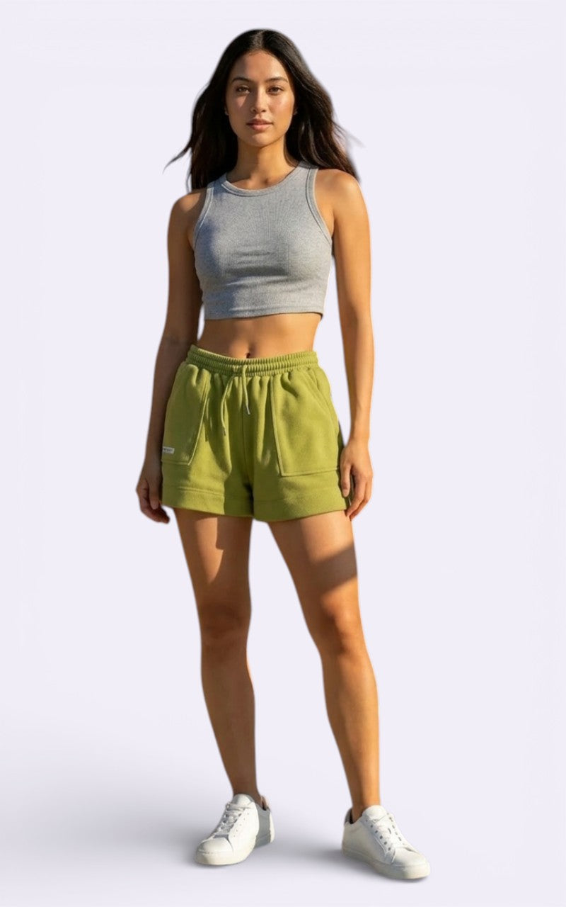 Loose Wide-Leg Drawstring Shorts