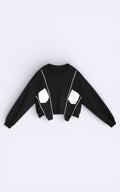 Minimal Techwear Black Sweatshirt