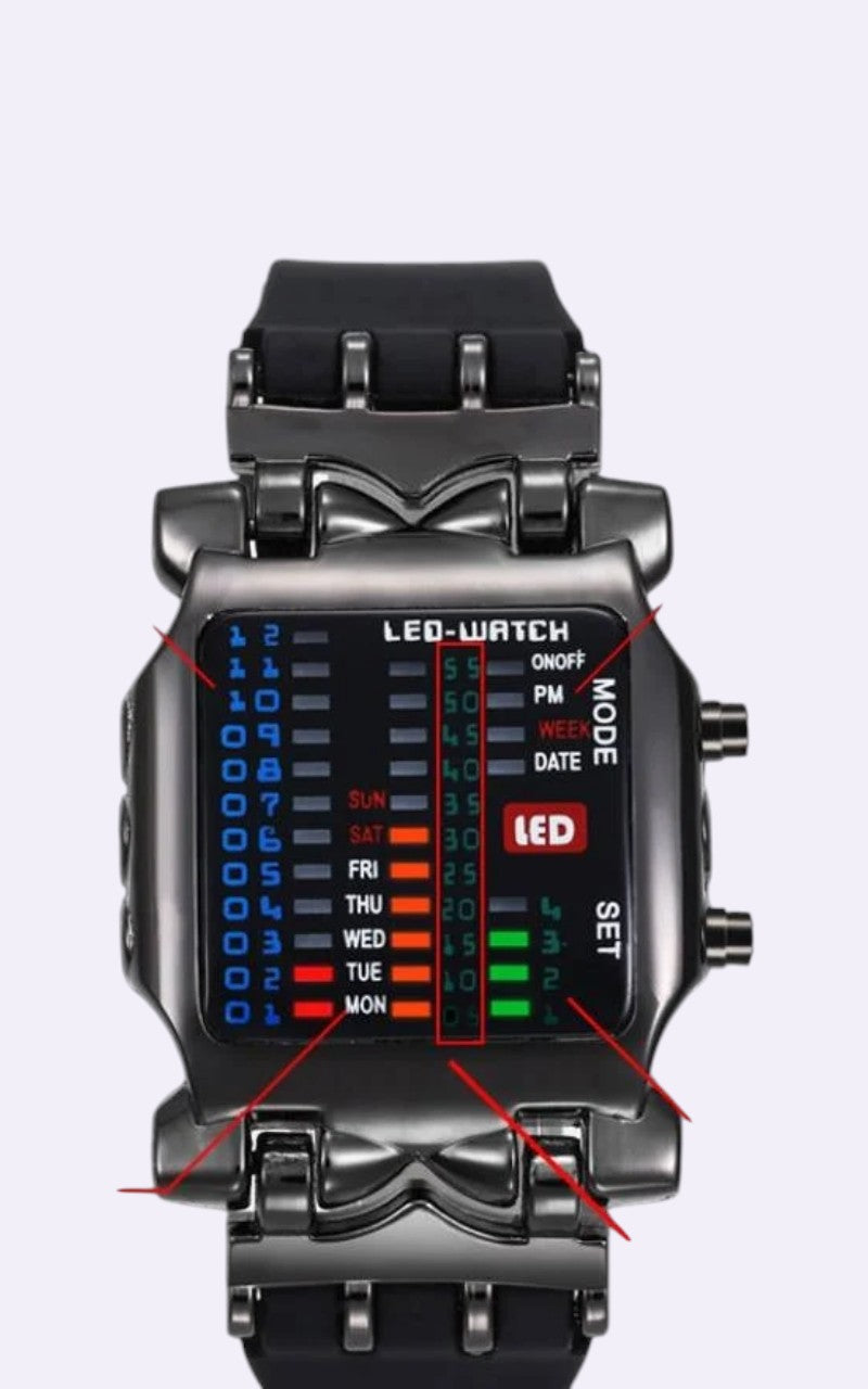 Neon Edge Cyberpunk Watch