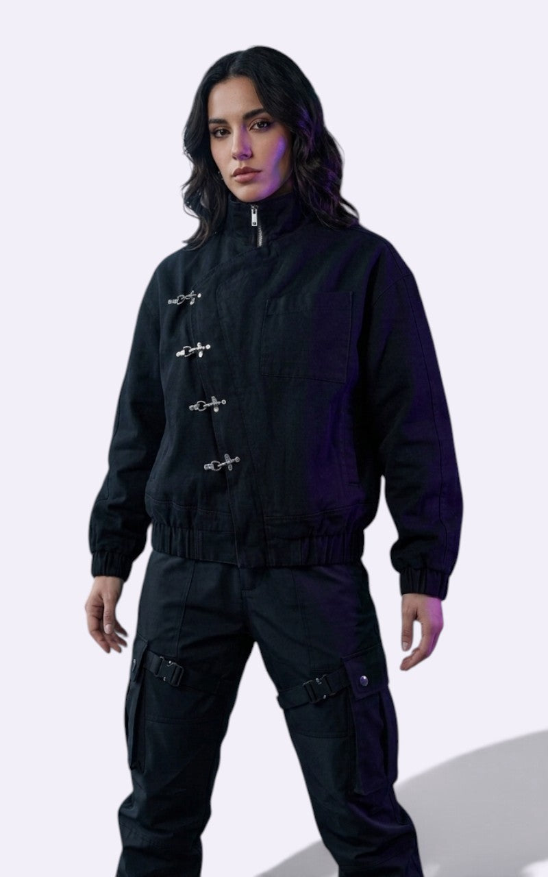 Oversized Techwear Denim Jacket