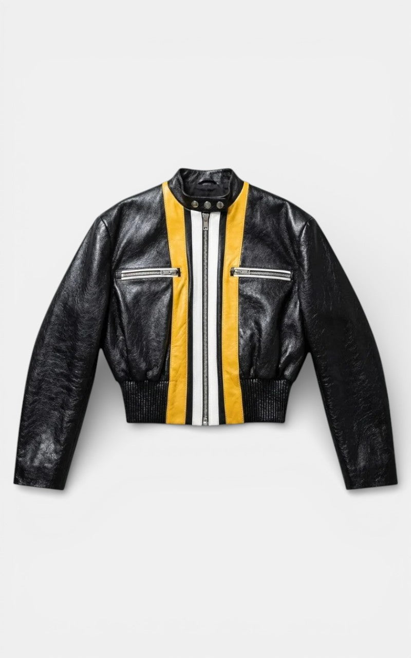 Patchwork Faux Leather Jacket