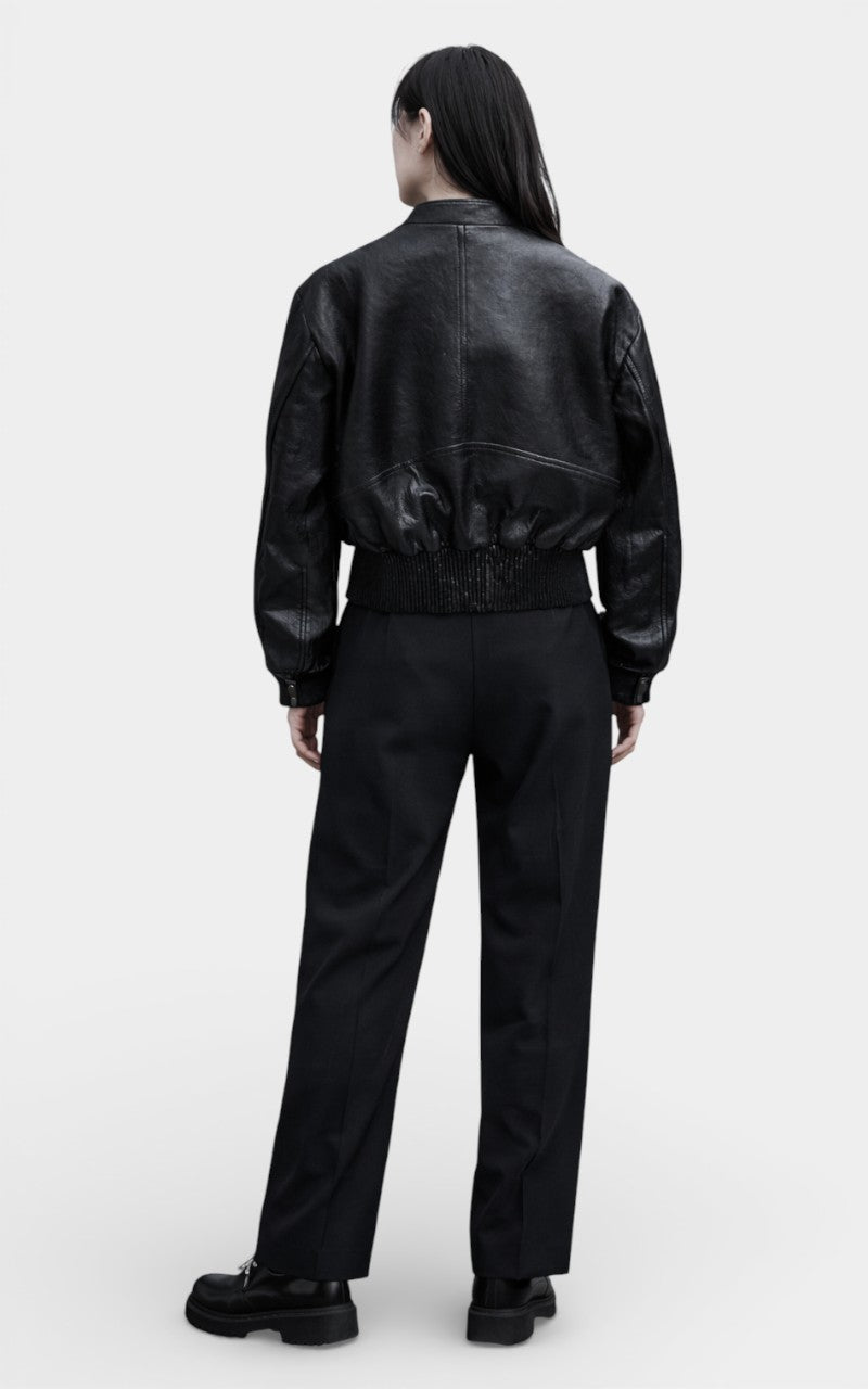 Patchwork Faux Leather Jacket
